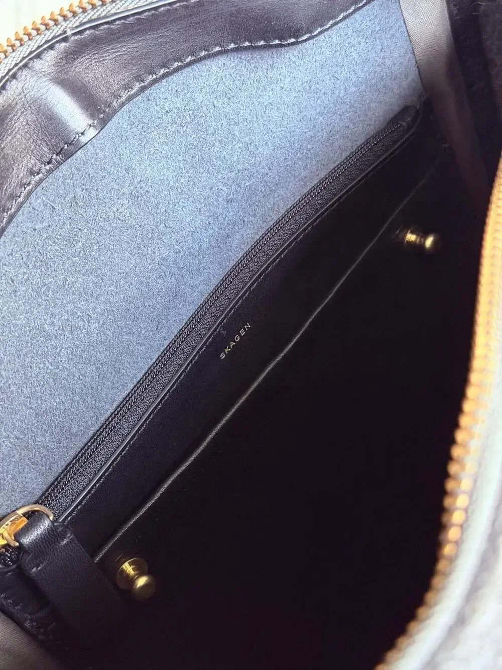 Skagen Kroyer Grey Felt and Leather Convertible Backpack Messenger Bag
